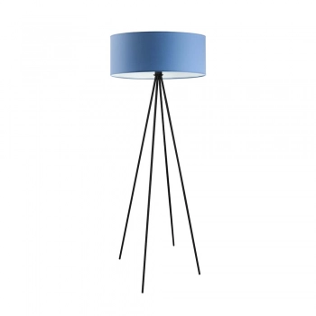 Ibiza lampa podłogowa 1 x E27 stelaż czarny abażur niebieski Lysne