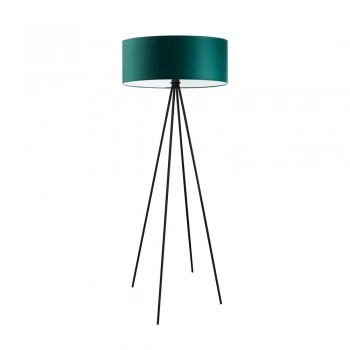 Ibiza lampa podłogowa 1 x E27 stelaż czarny abażur zielony Lysne