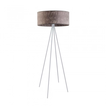 Ibiza lampa podłogowa 1 x E27 stelaż srebrny abażur beton Lysne