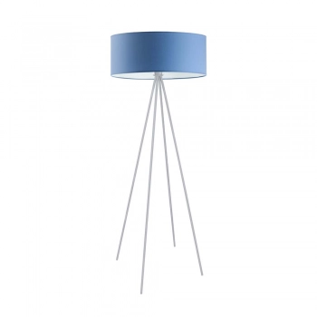 Ibiza lampa podłogowa 1 x E27 stelaż srebrny abażur niebieski Lysne