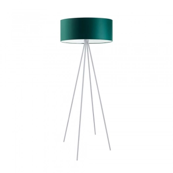 Ibiza lampa podłogowa 1 x E27 stelaż srebrny abażur zielony Lysne