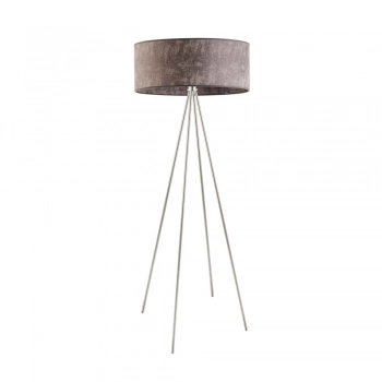 Ibiza lampa podłogowa 1 x E27 stelaż stal szczotkowana abażur beton Lysne