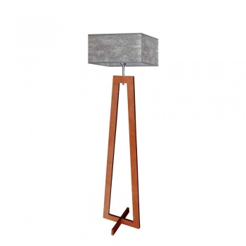 Jawa lampa podłogowa E27 abażur beton, stelaż (biały, dąb, mahoń, popiel, heban)
