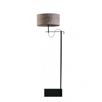 Kamerun lampa podłogowa 1xE27 stelaż czarny abażur beton Lysne