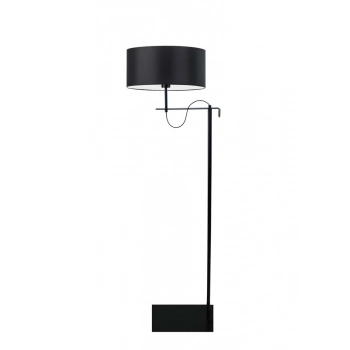 Kamerun lampa podłogowa 1xE27 stelaż czarny abażur czarny Lysne