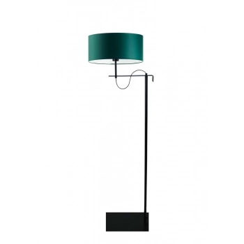 Kamerun lampa podłogowa 1xE27 stelaż czarny abażur zielony Lysne
