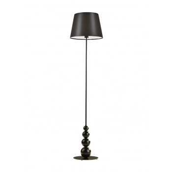 Lizbona lampa podłogowa 1xE27 stelaż czarny abażur brązowy Lysne