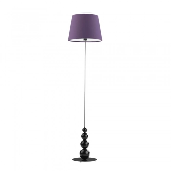 Lizbona lampa podłogowa 1xE27 stelaż czarny abażur fioletowy Lysne
