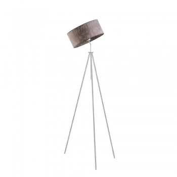 Malmo lampa podłogowa 1xE27 stelaż srebrny abażur beton Lysne