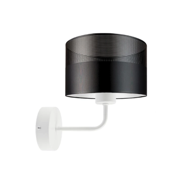 Lysne Modena Glam kinkiet E27 abażur czarny z ażurem, stelaż biały