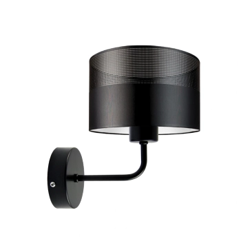 Lysne Modena Glam kinkiet E27 abażur czarny z ażurem, stelaż czarny