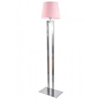 Vegas lampa podłogowa 1xE27 srebrny jasny różowy Lysne