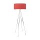 Ibiza lampa podłogowa 1 x E27 stelaż chrom abażur czerwony Lysne