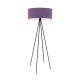 Ibiza lampa podłogowa 1 x E27 stelaż czarny abażur fioletowy Lysne