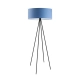 Ibiza lampa podłogowa 1 x E27 stelaż czarny abażur niebieski Lysne