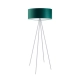 Ibiza lampa podłogowa 1 x E27 stelaż srebrny abażur zielony Lysne