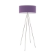 Ibiza lampa podłogowa 1 x E27 stelaż stal szczotkowana abażur fioletowy Lysne