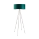 Ibiza lampa podłogowa 1 x E27 stelaż stal szczotkowana abażur zielony Lysne