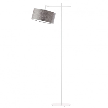 Melton lampa podłogowa 1xE27 stelaż biały abażur beton Lysne