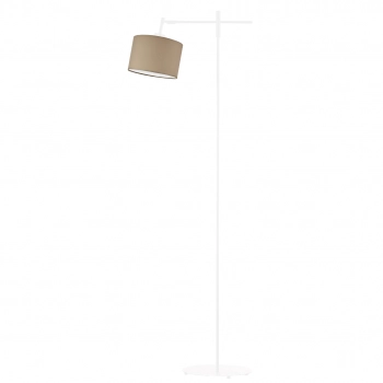 Seres lampa podłogowa 1xE27 stelaż biały abażur beżowy Lysne