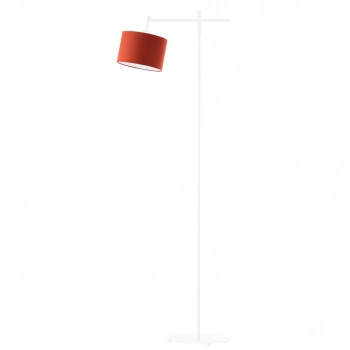 Seres lampa podłogowa 1xE27 stelaż biały abażur rdzawy Lysne