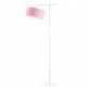Melton lampa podłogowa E27 stelaż biały abażur różowy Lysne