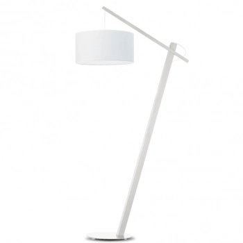 Torino lampa podłogowa E27 abażur biały, stelaż biały