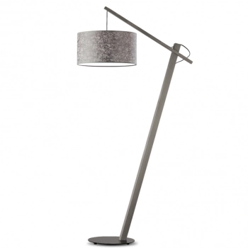 Torino lampa podłogowa E27 abażur beton, stelaż popiel