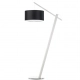 Torino lampa podłogowa E27 abażur czarny, stelaż biały