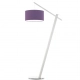 Torino lampa podłogowa E27 abażur fioletowy, stelaż biały