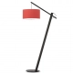 Torino lampa podłogowa E27 abażur czerwony, stelaż heban