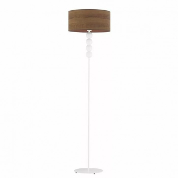 Bermudy Eco lampa podłogowa E27 abażur kasztanowy, stelaż (biały, czarny, srebrny)