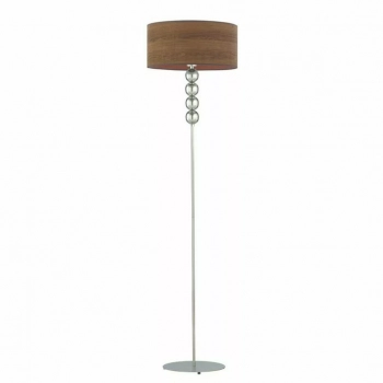 Bermudy Eco lampa podłogowa E27 abażur kasztanowy, stelaż (biały, czarny, srebrny)