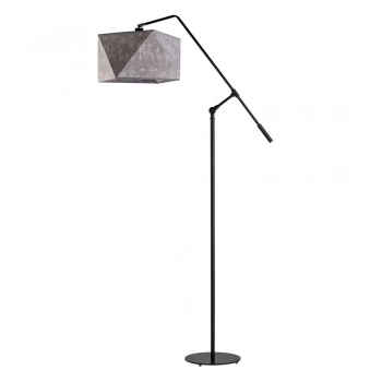 Lysne Colma lampa podłogowa E27 abażur beton, stelaż czarny