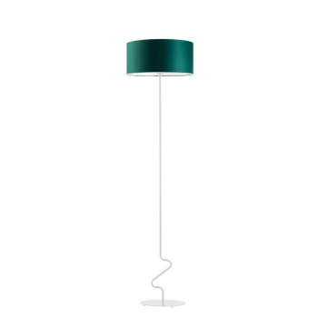 Jersey lampa podłogowa E27 stelaż biały abażur zielony Lysne