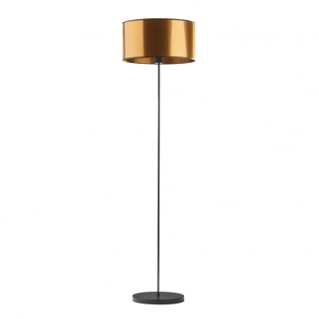 Werona Mirror lampa podłogowa E27 abażur złoty lub miedziany, stelaż czarny Lysne