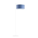 Bolivia lampa podłogowa E27 abażur niebieski, stelaż biały Lysne