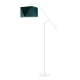 Lysne Colma lampa podłogowa E27 abażur zielony, stelaż biały