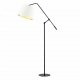Foya Gold lampa podłogowa E27 abażur biało-złoty, stelaż (biały, czarny, srebrny)