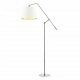 Foya Gold lampa podłogowa E27 abażur biało-złoty, stelaż (biały, czarny, srebrny)