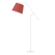 Lysne Foya lampa podłogowa E27 abażur czerwony, stelaż biały