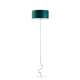 Jersey lampa podłogowa E27 stelaż chrom abażur zielony Lysne