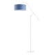 Lysne Liberia lampa podłogowa E27 abażur niebieski, stelaż biały