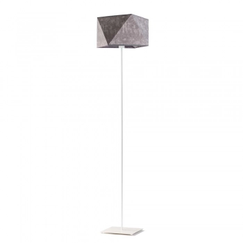 Lysne Ankara lampa podłogowa E27 abażur beton, stelaż biały