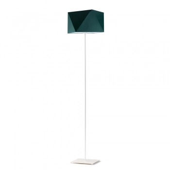 Lysne Ankara lampa podłogowa E27 abażur zielony, stelaż biały