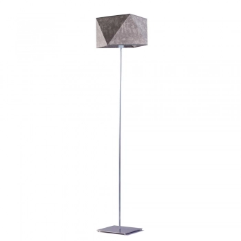 Lysne Ankara lampa podłogowa E27 abażur beton, stelaż srebrny