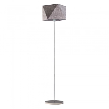 Lysne Fidżi lampa podłogowa E27 abażur beton, stelaż srebrny