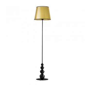 Lizbona Mirror lampa podłogowa E27 abażur złoty lub miedziany, stelaż czarny Lysne
