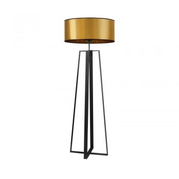 Moss Mirror lampa podłogowa E27 abażur złoty lub miedziany, stelaż czarny Lysne