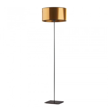 Sofia Mirror lampa podłogowa E27 abażur złoty lub miedziany, stelaż czarny Lysne